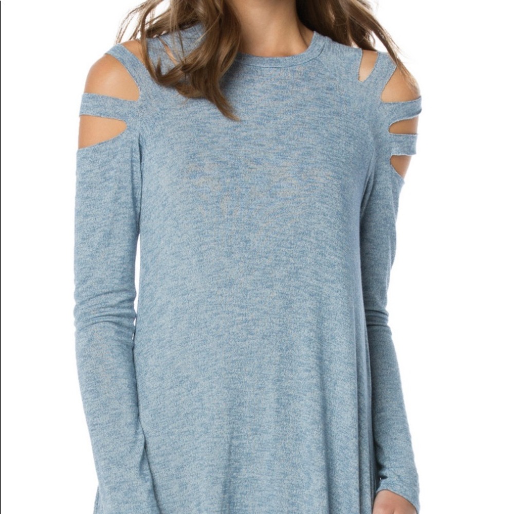 Elan cold shoulder dress